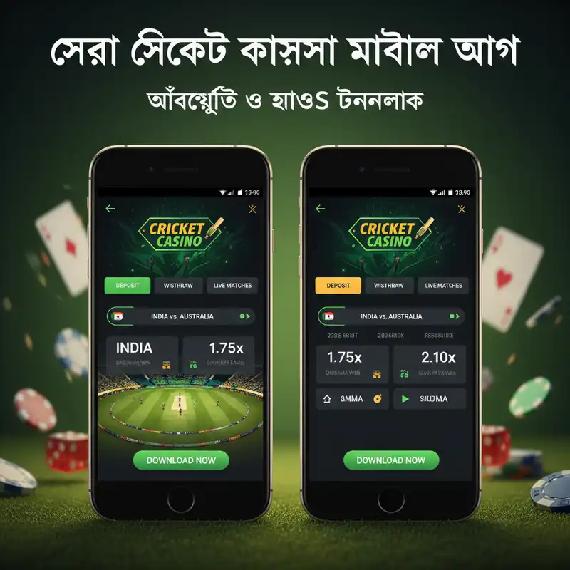 ক্রিকট ক্যাসিনো মোবাইল অ্যাপ ডাউনলোড ব্যানার